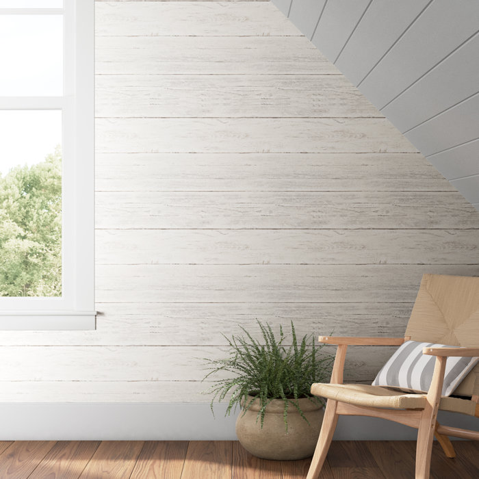 Beachcrest Home Iveta Shiplap 5.4m x 52cm SemiGloss Wallpaper Roll & Reviews Wayfair.co.uk